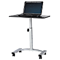 Height-Adjustable Mobile Laptop Cart, 33 1/16"H x 23 5/8"W x 15 3/4"D, Black/Silver