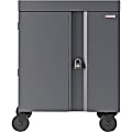 Bretford CUBE Cart, 2 Shelf, 4 Casters, Steel, 30"W x 26.50"D x 37.50"H, Charcoal, For 32 Devices 1 thumbnail image