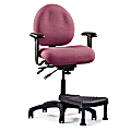 Neutral Posture® E-Series™ Mid-Back Stool With Nextep® Footrest, 40"H x 26"W x 26"D, Burgundy