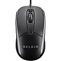 Belkin Mouse - Optical - Cable - 1 Pack - USB - 800 dpi - Scroll Wheel - 3 Button(s)