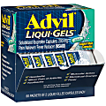 Advil Liqui-Gels Pain Reliever Refill, 2 Tablets Per Packet, Box Of 50 Packets