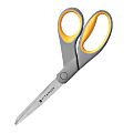 Westcott® Titanium Bonded Scissors, 8", Bent, Gray/Yellow