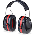 Peltor Optime 105 Twin Cup Earmuffs - Foldable, Comfortable, Lightweight, Low Linting - Noise, Noise Reduction Rating Protection - Foam, Acrylonitrile Butadiene Styrene (ABS), Plastic, Plastic - Black, Red - 1 Each