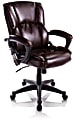 True Innovations Mid-Back Bonded Leather Massage Chair, 41"H x 25 1/4"W x 27 1/2"D, Brown 1 thumbnail image