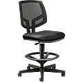 HON® Volt Mesh Back Bonded Leather Task Stool, Extended Height And Foot Ring, Black 1 thumbnail image