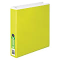 Wilson Jones® Tinted Round-Ring View Binder, 1 1/2" Rings, 46% Recycled, Green