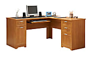Realspace® Magellan 59"W L-Shape Corner Desk, Honey Maple 1 thumbnail image