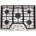 LG LCG3611BD Gas Cooktop - 36" Wide - 5 Cooking Element(s) - Burner - Knob Control(s) - Black Stainless Steel - Stainless Steel 1 thumbnail image