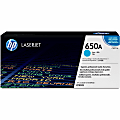 HP 650A Cyan Toner Cartridge, CE271A