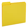Office Depot® Color File Folders, Letter Size (8-1/2" x 11"), 3/4" Expansion, Yellow, Box Of 100
