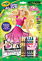 Crayola® Color Alive Barbie Virtual Coloring Book With Crayons, 8" x 11", 16 Pages