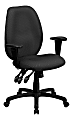Flash Furniture Fabric High-Back Multifunctional Swivel Chair, Gray/Black
