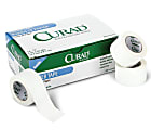 CURAD Paper Adhesive Tape, 1" x 10 yd., White, 12 Rolls Per Box, Case of 10 Boxes