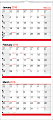 Office Depot® Brand 3-Month Reference Wall Calendar, 12" x 27", 30% Recycled, January - December 2016
