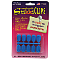 Stikkiworks Co. StikkiCLIPS®, 3/4", 6-Sheet Capacity, Blue, 10 Clips Per Pack, Set Of 6 Packs 1 thumbnail image