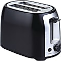 Brentwood Cool Touch 2-Slice Wide-Slot Toaster, Black/Stainless Steel