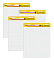 Post-it® Super Sticky Easel Pads, 25" x 30", 4 Pads, 30 Sheets/Pad, School Supplies for Classrooms, Blue Grid, White 1 thumbnail image