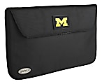 Denco Sports Luggage NCAA Laptop Case With 17" Laptop Pocket, Michigan Wolverines, Black