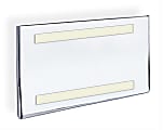 Azar Displays Acrylic Sign Holders With Adhesive Tape, 5" x 7", Clear, Pack Of 10