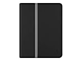 Belkin Stripe Carrying Case (Folio) 10" iPad Air - Blacktop - Water Resistant, Scratch Resistant Screen Protector, Slip Resistant Interior, Spill Resistant, Dirt Resistant - Silicone, Suede Interior, MicroFiber Interior, Velvet Interior - Textured