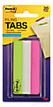 Post-it® Durable Tabs, 3" x 1 1/2", Lime/Pink, Pad Of 20 Flags