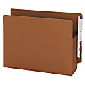 Smead® End-Tab Extra-Wide File Pockets, 3-1/2" Expansion, Extra-Wide Letter Size, 100% Recycled, Redrope, Pack Of 25