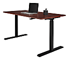 Realspace® Magellan 60"W Pneumatic Height-Adjustable Standing Desk, Cherry