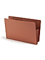 Smead® End-Tab Extra-Wide File Pockets, 3-1/2" Expansion, Extra-Wide Legal Size, 100% Recycled, Redrope, Pack Of 25