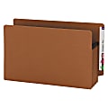 Smead® End-Tab Extra-Wide File Pockets, 3-1/2" Expansion, Extra-Wide Legal Size, 100% Recycled, Redrope, Pack Of 25