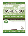 Boise® ASPEN® 50Multi-Use Paper, 3-Hole Punched, Letter Size (8 1/2" x 11"), 20 Lb, 50% Recycled, FSC® Certified, Ream Of 500 Sheets 1 thumbnail image