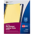 Avery® A-Z Dividers For 3 Ring Binders, Pre-Printed Black Leatherette Tabs, 25-Tabs, 1 Binder Divider Set