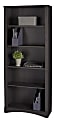 Realspace® Pelingo 72"H 5-Shelf Bookcase, Dark Gray
