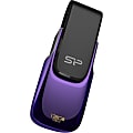 Silicon Power Blaze B31 USB 3.0 Flash Drive - 128 GB - USB 3.0, USB 2.0, USB 1.1 - Purple - Lifetime Warranty