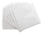 Compucessory Self-Adhesive Poly CD/DVD Holders - 1 x CD/DVD Capacity - White - Polypropylene - 50 / Pack