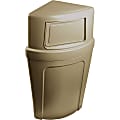 Continental 8325 Corner Round Receptacle, 21 Gallons, Beige