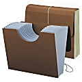 Smead® 2-Tone See File Organizer, 7/8" Expansion, Letter Size, Chocolate/Moss