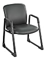 Safco® Uber Fabric Guest Chair, Bonded Leather, Black 1 thumbnail image