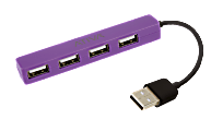 Ativa® 4-Port USB 2.0 Hub, Assorted Colors, UH-10