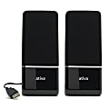 Ativa™ 2-Piece USB Speaker System, black