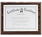 DAX Solid Wood Award Plaques - Holds 8.50" x 11" Insert - Horizontal, Vertical - 1 Each - Acrylic - Walnut