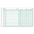Office Depot® Brand Ledger Sheets, 5" x 8", Green/White, Pack Of 100