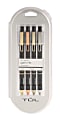 TUL® GL Series Retractable Gel Pens, Mixed Metals, Medium Point, 0.7 mm, Black Barrel, Black Ink, Pack Of 4 Pens 1 thumbnail image