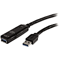 StarTech.com 5m USB 3.0 (5Gbps) Active Extension Cable - M/F - Extend the distance between a computer and a USB 3.0 device by an additional 5 meters - usb 3.0 repeater cable - 5m usb 3.0 extension cable - USB 3.2 Gen 1 (5Gbps) active extension cable 1 thumbnail image
