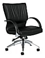 Global® Softcurve™ Bonded Leather Mid-Back Tilter Chair, Black 1 thumbnail image