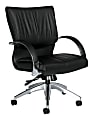 Global® Softcurve™ Bonded Leather Mid-Back Tilter Chair, Black