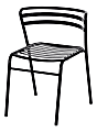 Safco® CoGo™ Steel Seat Stacking Chair, 16 1/2" Seat Width, Black Seat/Black Frame, Quantity: 2