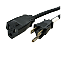 StarTech.com 10ft (3m) Power Extension Cord, NEMA5-15R to NEMA5-15P Black Extension Cord, 13A 125V, 16AWG, Computer Power Extension Cable