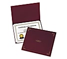 Oxford Letter Certificate Holder - 8 1/2" x 11" - Linen - Burgundy - Acid-free - 5 / Pack 1 thumbnail image