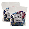 Hygloss Metallic Loose-Leaf Book Rings, 2", Silver, Pack Of 50, Box Of 2 Packs 1 thumbnail image