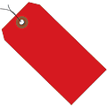 Partners Brand Prewired Plastic Shipping Tags, 4 3/4" x 2 3/8", Red, Case Of 100
